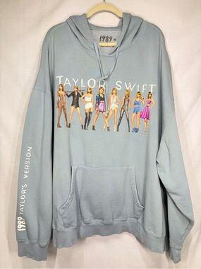 Taylor Swift 1989 Blue Grey Pullover Hoodie 4XL Taylor’s Version Merch